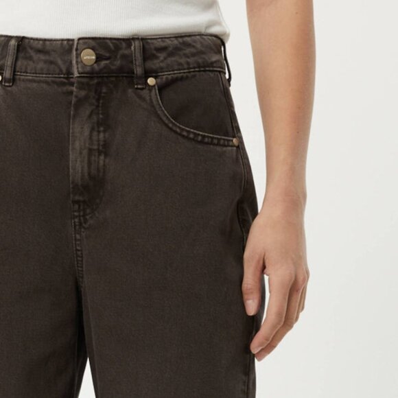 NWT Afends - Shelby - Women's Organic Cotton Wide Leg Brown Denim Jeans - 26x28 - Picture 15 of 16